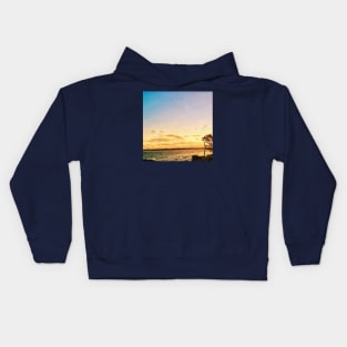 Beautiful Sunset beach Kids Hoodie